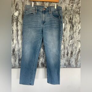 Women's J CREW Slim Boyfriend Jeans-Medium Wash-Blue-Sz 31